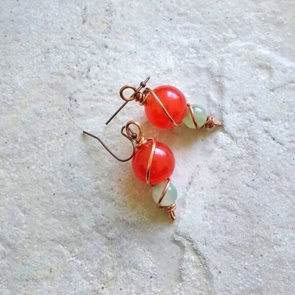 $10 Radical Drop!  Vibrant & Colorful! Chunky Stack Dangle Earrings